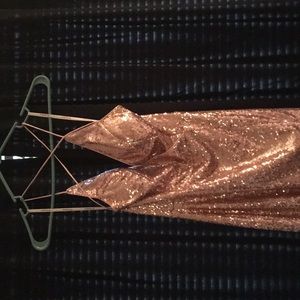 Rose gold sequin gown